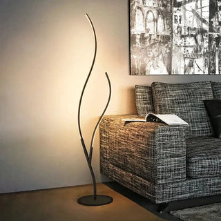Modern Floor Lamp – Two Branch Adjustable Color Temperature Dimmable LED Light