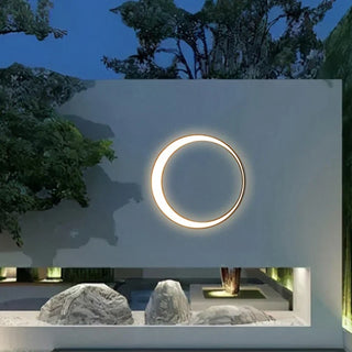 Circular Wall Light – Outdoor Wall Sconce with Integrated LED Lighting, IP65 Rated