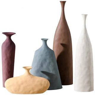 scandinavian style vase tom vella porcelain ceramic modern minimalist home accents front view