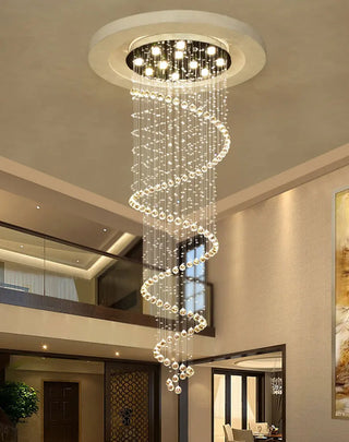 Gold Ceiling Light – Prestige Crystal Ceiling Lamp with Luxury Metal Pendant