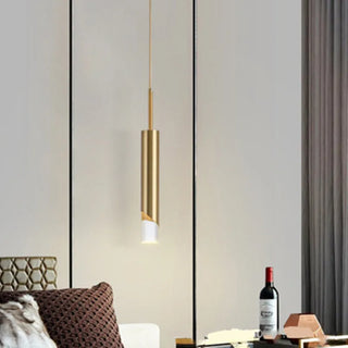Gold Aluminum Pendant Light – Modern LED Hanging Lamp for Elegant Interior Lighting