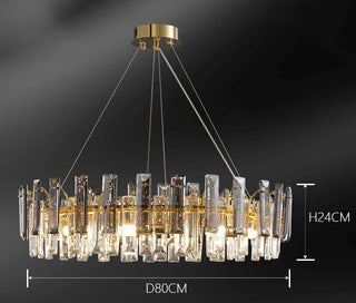 Gold Chandelier – Modern Ceiling Light With Delicate Crystal Lighting & Soft Ambient Glow