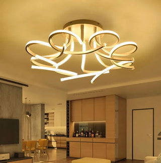 Contemporary Ceiling Light – Modern Flower Shape Soft LED Lamp for Living Room