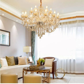 K9 Crystal Chandelier – Modern Ceiling Light with Polished Chrome Fixture