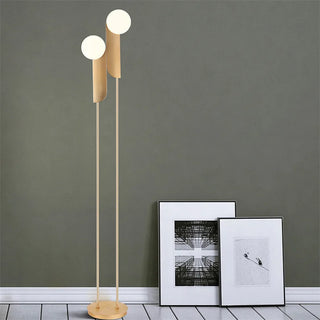 Glass Floor Lamp – Modern Floor Lamp with Gold Finish & LED Lighting