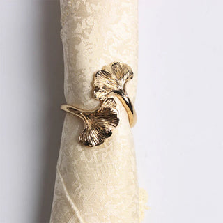 metal napkin rings leaf design zinc alloy napkin holder set table decor product view
