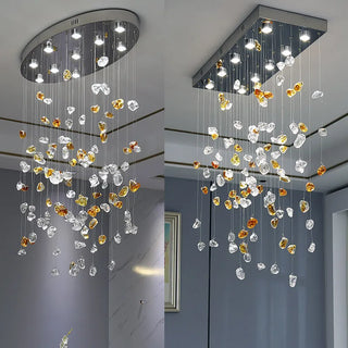 Modern Crystal Chandelier – Elegant LED Lighting for Living Room & Dining