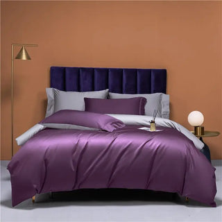 egyptian cotton bedding luxury purple 800 thread count sheets duvet cover front view