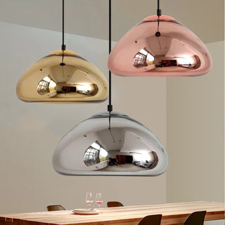 Aluminum Pendant Light – Hemispherical Mirror Finish Lamp | Modern Ceiling Light