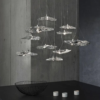 Indoor Pendant Light – Modern Glass Stone Lamp With Adjustable LED Lighting