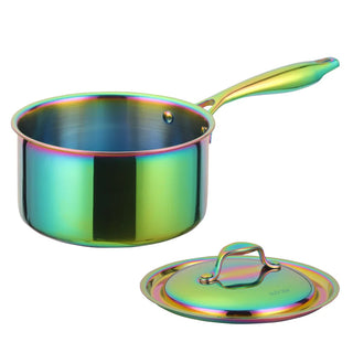 3 layer cooking pot stainless steel eco friendly with lid 2.5l durable front view