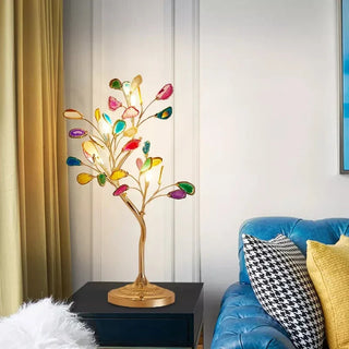 Tree Bedside Lamp | Gold Metal Sculptural Table Lamp With Dimable Warm Ambient Light