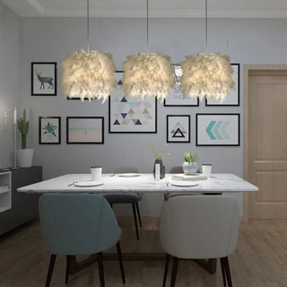 Decorative Pendant Light – Feather Pendant Lamp with Soft Ambient Lighting
