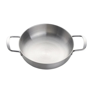 manilla thickened pot stainless steel eco friendly double layer cookware 27cm front view