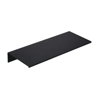 black electroplated aluminum wall shelf kitchen storage minimalist organizer front view