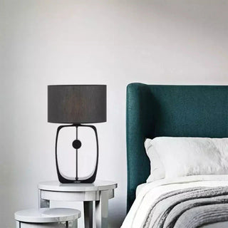 Black Metal Lamp – Decorative Industrial Table Lamp with Soft Eye Friendly Lighting