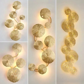 Golden Leaves Wall Light – Modern Decorative Lamp with Soft Warm Lighting