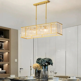 Crystal Ceiling Light – Modern Gold Plated Chandelier with Soft Ambient Lighting