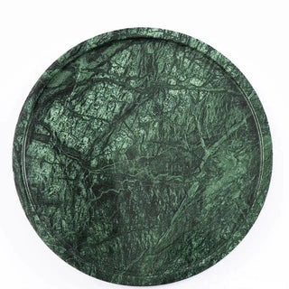 marble storage tray earthworks round green minimalist handcrafted stone tray lifestyle view