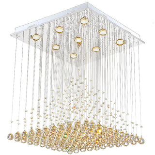 Luxury Crystal Ceiling Light – Modern Hanging Crystal Chandelier for Large Living Room