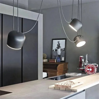Industrial Pendant Light – Modern Metal Hanging Lamp With E27 Bulb Fixture