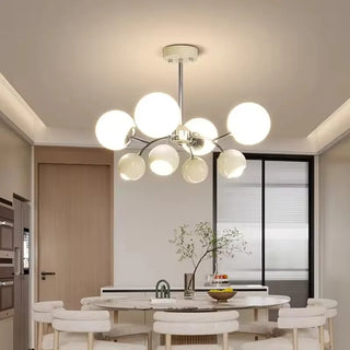 Metal Ceiling Light – Modern Warm LED Blown Glass Lamp with Soft Ambient Lighting