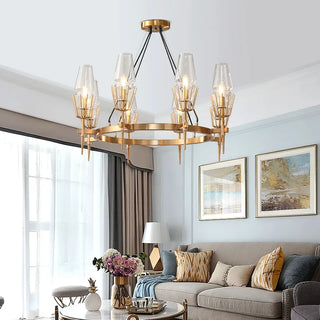 Brushed Brass Ceiling Light – Modern Minimalist Fixture with Soft Ambient Lighting