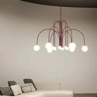 Modern Wrought Iron Chandelier | Italian Design Sculptural Lighting Fixture