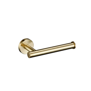 toilet roll holder modern minimalist 304 stainless steel brass finish bathroom accessories front view