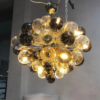 Blown Glass Pendant Light – Elegant Crystal Chandelier | Sculptural Fixture