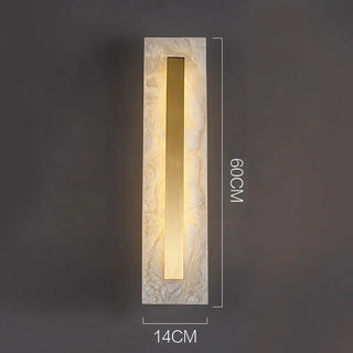 Copper Marble Wall Light – Alabaster LED Lamp with Soft Diffused Glow