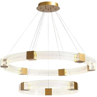 Interior Chandelier – Modern Ceiling Light With Soft Diffusion & Artistic Circle Fixture