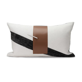 luxury cushion cover giovanni italia handmade eco-friendly vegan leather 30x50 cm front view