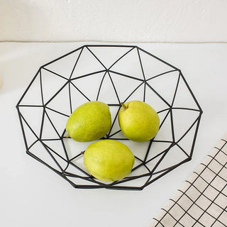 Woven iron fruit basket