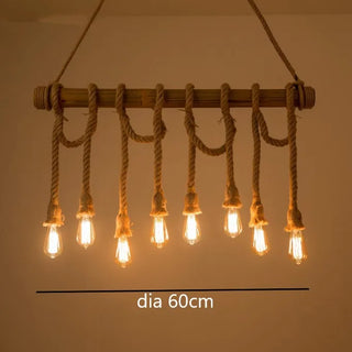 Bamboo Pendant Light – Adjustable Cord LED Hanging Light | Modern Wooden Lamp