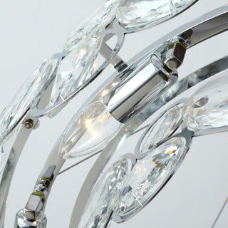 Mini stainless steel crystal chandelier ceiling pendant lamp