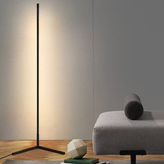 Brushed aluminum floor lamp LED — designer modern living room