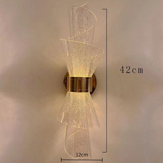 Gold Metal Wall Light – Contemporary LED Wall Sconce with Acrylic Diffuser
