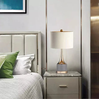 Bedside Lamp – Minimalist Table Lamp with Gold Electroplated Iron & Warm Glow Lighting