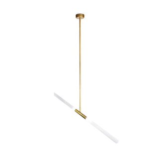 Gold Pendant Light – Modern Metal Pendant Lamp with Frosted Glass Diffuser