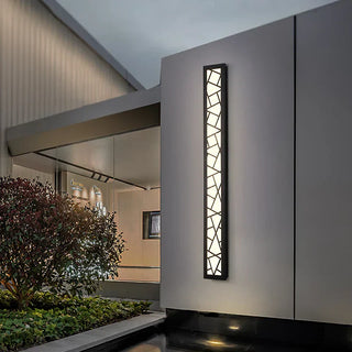 Outdoor Wall Light – Geometric Linear LED Waterproof Exterior Lighting Fixture