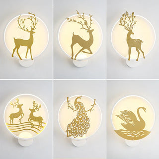 Natural Style Wall Light – Stylized Deer Motif Lighting with Soft Glow Ambiance