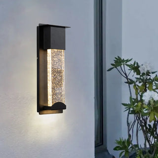 LED outdoor wall lamp on exterior wall — Cascadia aluminum fixture