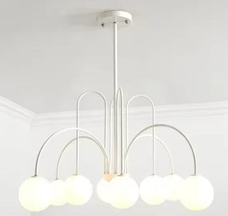 Modern Wrought Iron Chandelier | Italian Design Sculptural Lighting Fixture