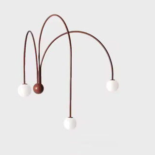 Modern Wrought Iron Chandelier | Italian Design Sculptural Lighting Fixture