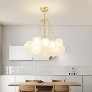 Frosted glass sphere chandelier bubble design ceiling fixture