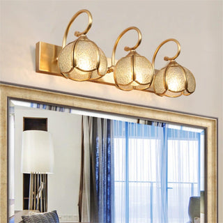 Bathroom vanity wall light multi head glass ball shades — classic fixture