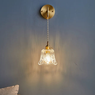 Mini clear glass pendant hanging — vintage adjustable ceiling lamp