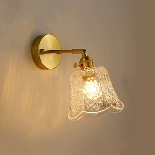 Vintage clear glass pendant close-up — mini adjustable hanging lamp