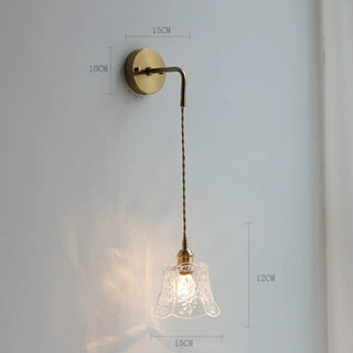 Suspension vintage – Mini-suspension en verre avec abat-jour en verre transparent et longueur de suspension réglable